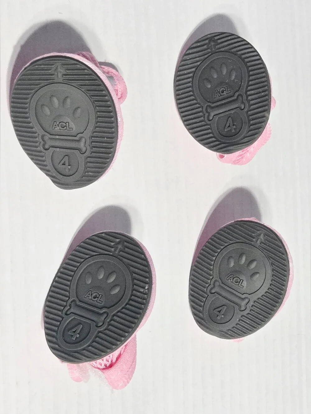 Pink Dog Shoes Boots Size 4 Mesh Breathable Reflective Pet Paw Booties Set of 4